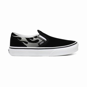 Gyerek Vans Suede Flame Classic Tornacipő VA2358946 Fekete/Fehér